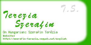 terezia szerafin business card